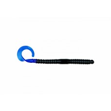 Worm 6" #200 - Black/Blue Tail